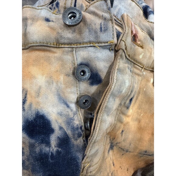 Valabasas Jeans Mens 29 Orange Bleach Wash Flared Leg Mid Rise Stretch Denim - Picture 12 of 13